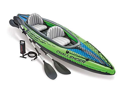 Intex K2 Challenger Kayak 2 Person Inflatable Canoe with Alu