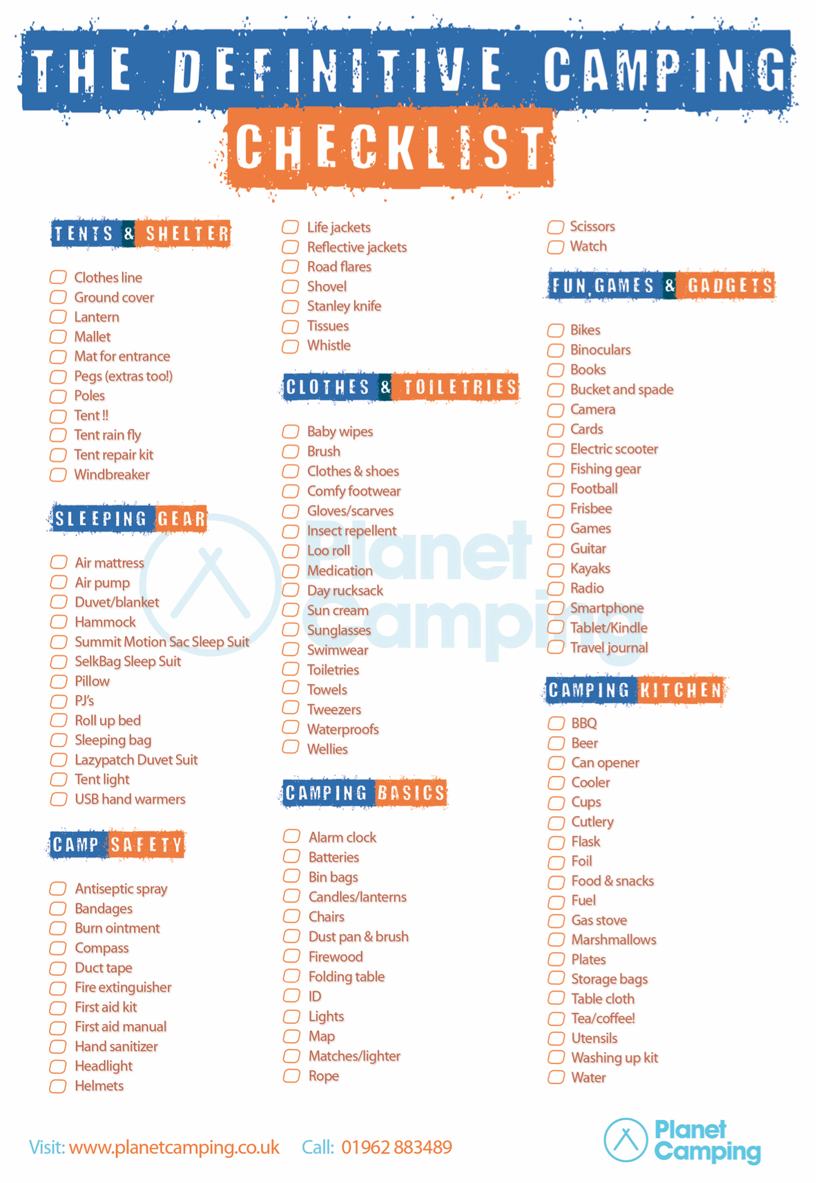Camping Essentials Printable Camping Checklist Camping Essentials Printable Camping Checklist