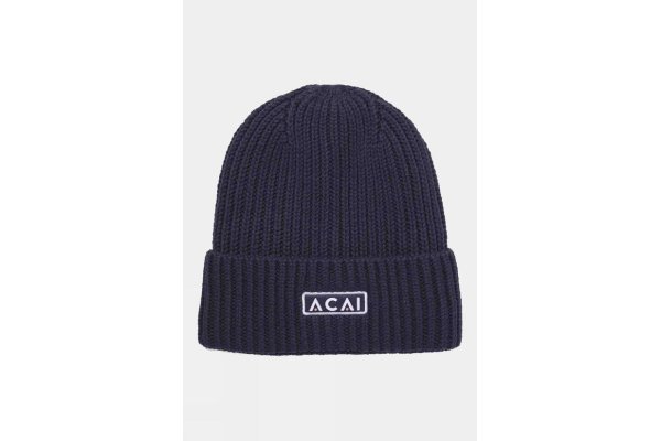 Acai Womens Merino Beanie - Dk Blue