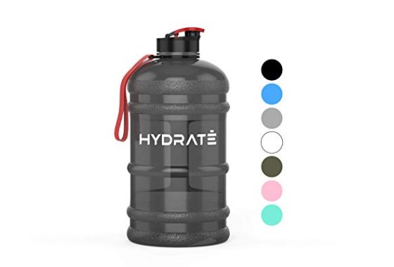 HYDRATE XL Jug 2.2 Litre Water Bottle - BPA Free, Flip Cap,