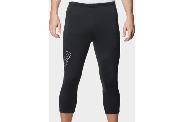 Omm Men's Flash 0.75 Knee Length Running Leggings - Bk/Bk, B