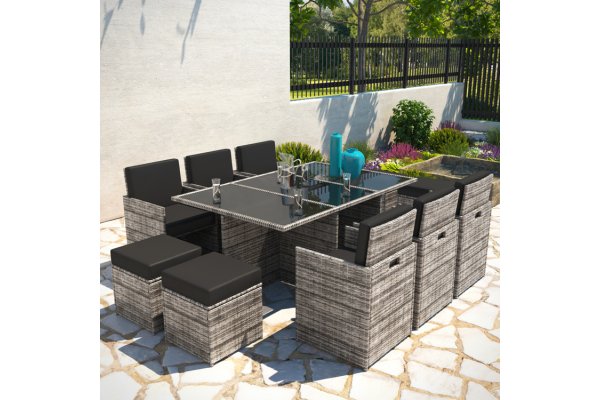 BillyOh Modica 10 Seater Cube Outdoor Rattan Garden Dining S
