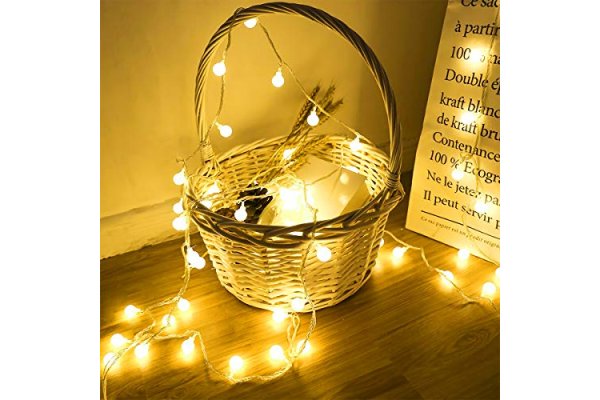 Globe String Lights, 2 Modes 16ft 40LEDs Ball Fairy Lights,