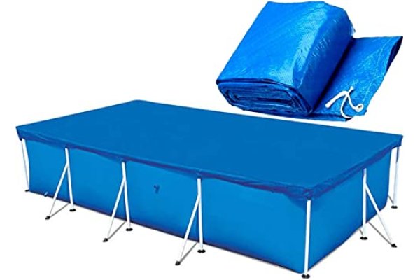 WINOK Pool Cover, Rectangular Swimming Pool Cover, Easy Set