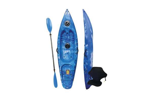 Deluxe Sit on Top Kayak with Paddle and Backrest -
