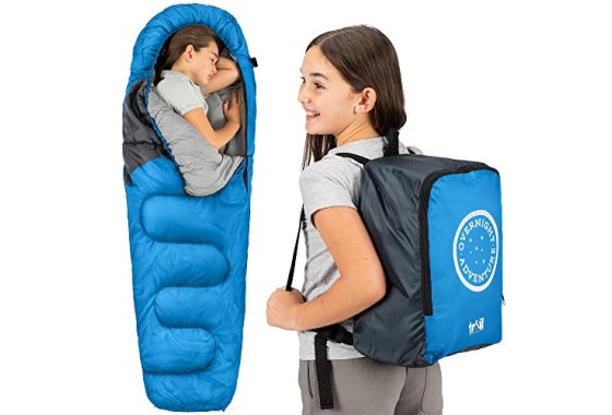 Trail Kids Sleeping Bag Mummy Shape 3 Season Camping 300gsm