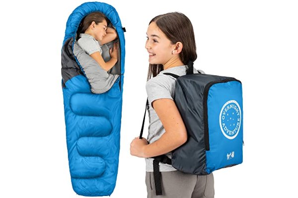 Trail Kids Sleeping Bag Mummy Shape 3 Season Camping 300gsm