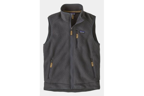 Patagonia Mens Retro Pile Fleece Vest - Dk Grey