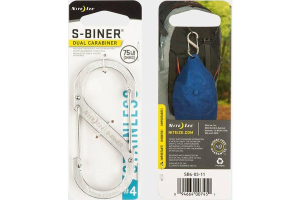Niteize S-Biner Sidelock #4, Silver