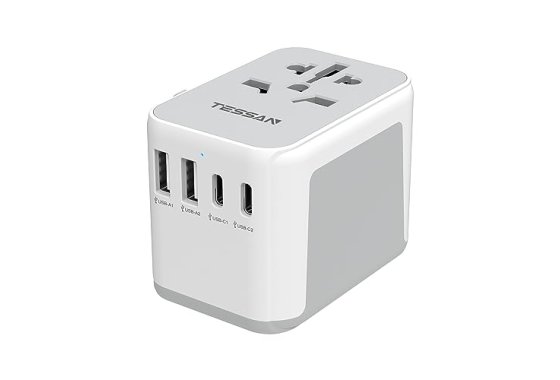 TESSAN Universal Travel Adapter Worldwide with 2 USB C and 2