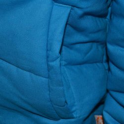 Blue Duvet Suit Jacket Side Pocket