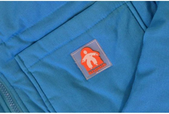 Cosmos Blue Duvet Suit Front Pocket Detail