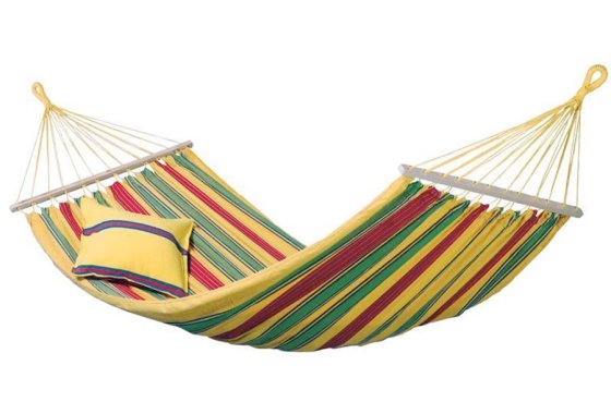 Aruba Single Hammock in vanilla stripe