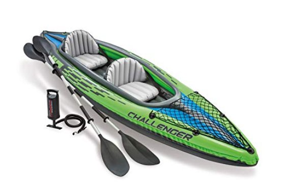 Intex K2 Challenger Kayak 2 Person Inflatable Canoe with Alu