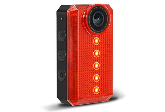 TEENTOK Bike Camera with LED Tail Light, Full HD Rear-View W