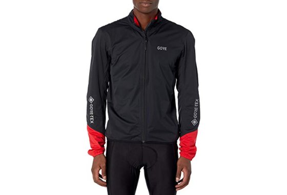 GORE Wear C5 Men's Cycling Jacket GORE-TEX, L, Black/Red