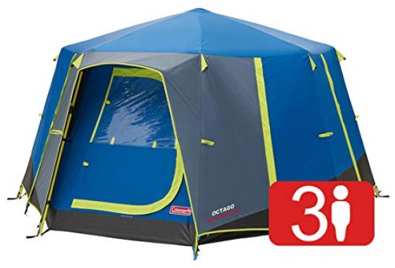 Coleman Tent Octago, 3 Man Tent Ideal for Camping in the Gar