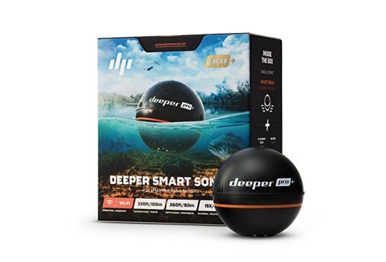 deeper Pro Wifi Plus GPS Portable Sonar-Black, 2.55in