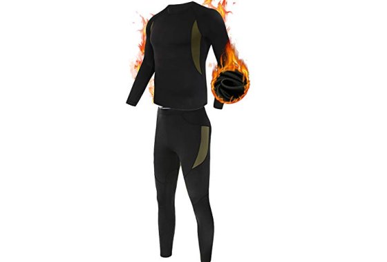 MEETYOO Men's Thermal Underwear Set, Wicking Long Johns Quic