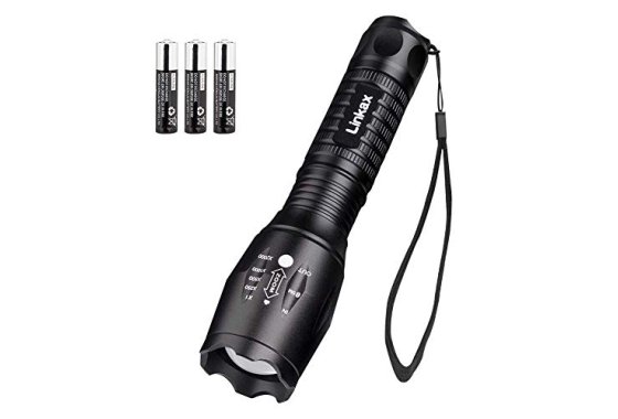 Linkax LED Torch LED Flashlight Adjustable Focus Handheld Fl