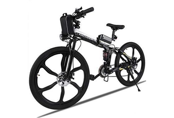 ANCHEER Electric Mountain Bike, 26'' Folding Electric Bike w