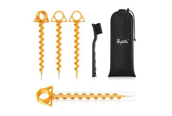 Tent Stakes,Ultimate Ground Anchor Orange Screw 12