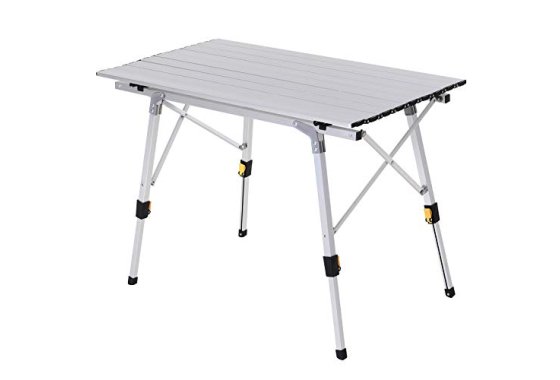 Outsunny 3FT Folding Aluminium Picnic Table Portable Camping