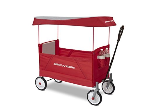 Radio Flyer 3957A EZ Wagon with Canopy, Folding Trolley for 