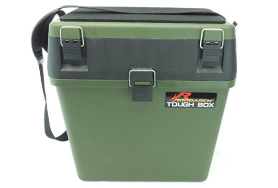 Seat Box & Fishing Tackle Box with Padded Strap & Seat Pad. 