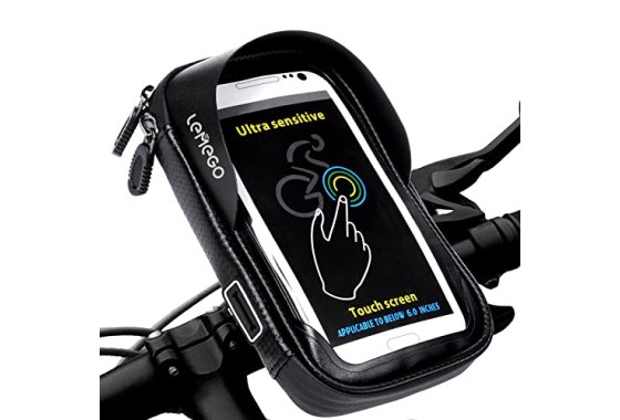 LEMEGO Waterproof Bike Handlebar Phone Holder Pouch Bag, Uni