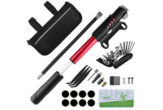 Bike Tool Kit, Bicycle Puncture Repair Kit with 16 in 1 Bike