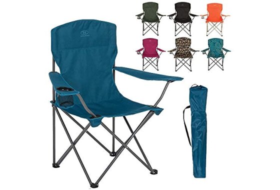 Highlander Lightweight Durable Compact Folding Camp Chair - 