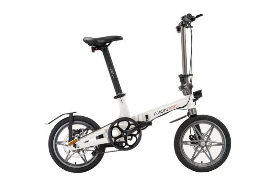 Axon Rides Pro Electric Folding Bike, Ivory White