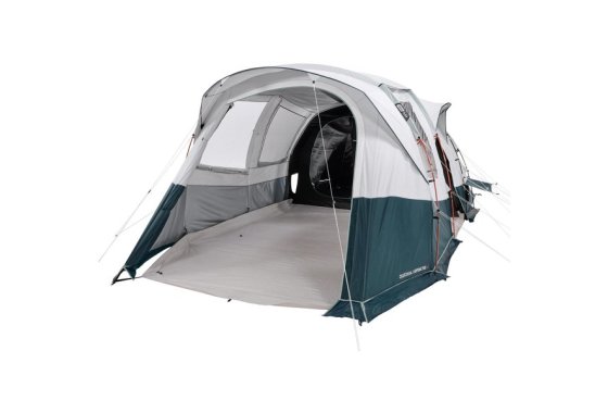 Camping Tent With Poles - Arpenaz 6.3 F&b - 6 Person - 3 Bed