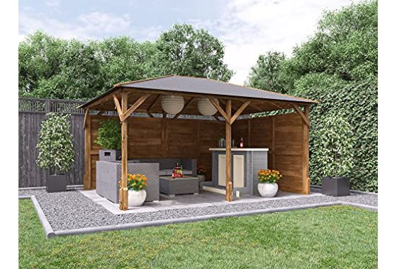 Garden Bar Gazebo Wooden Heavy Duty Pressure Treated Shelter