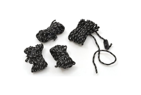 HI-GEAR Reflect Ropes (4mm x 4m), Black