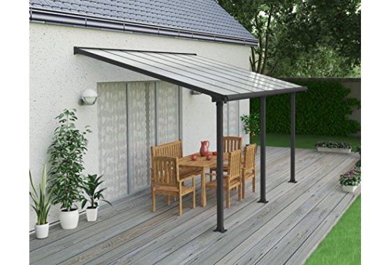 Palram OLYMPIA 3X4.25 GREY CLEAR PATIO COVER