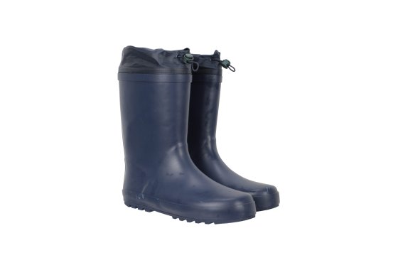 Womens Printed Wellies with Rain Guard - Navy