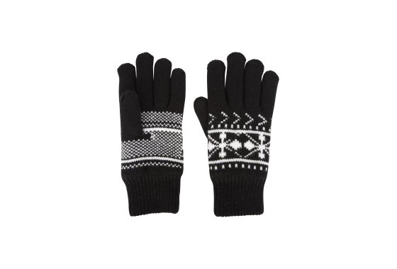 Fairisle Mens Thinsulate™ Gloves - Black