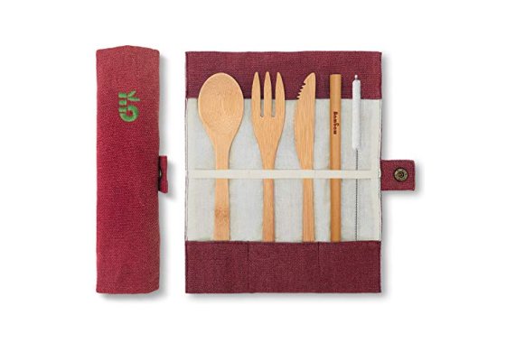 Reusable Bamboo Cutlery Set | Bamboo Travel Cutlery | Knife,