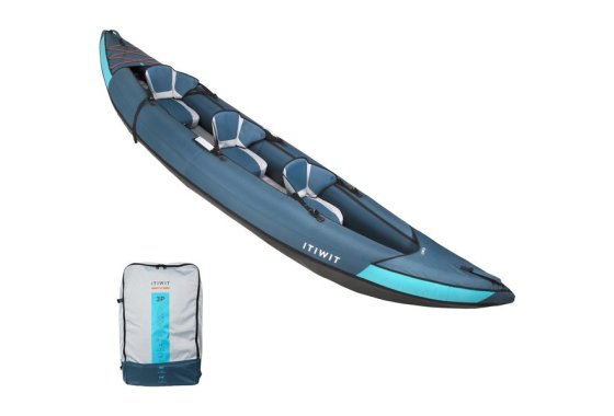 New 100 2/3 Person Touring Inflatable Kayak - Blue (dope Dye