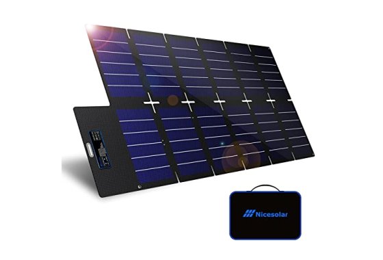 Nicesolar 100W Portable Solar Panel, Foldable Solar Panel Ki