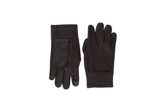 Womens Touchscreen Fleece Gloves - Black