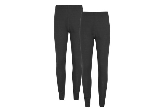 Talus Womens Baselayer Thermal Leggings 2-Pack - Black