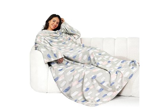 Winthome Blanket with Sleeves, Gift for Women Men Adult, Sof