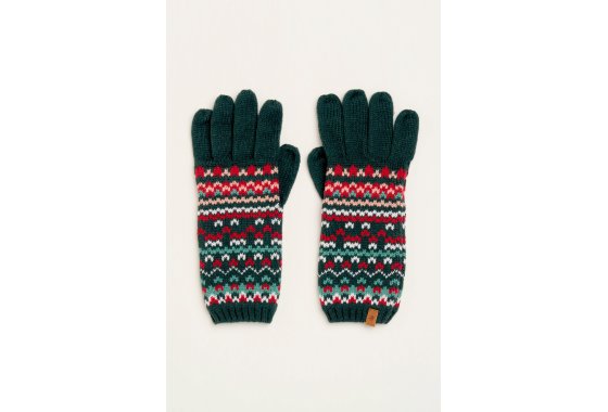 Womens Fairisle Knitted Glove -