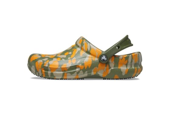 Crocs Unisex Bistro Graphic Clog, Army Green/Multi, 9 UK