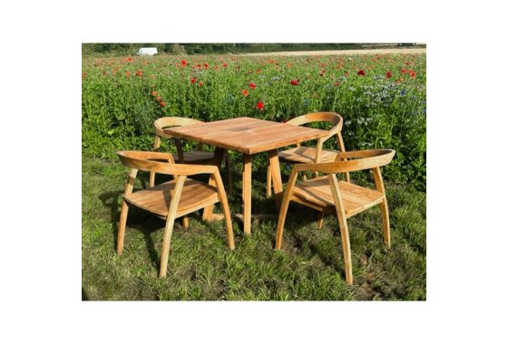 Teak 4 Chair Cafe Dining Set | Bari/Bali