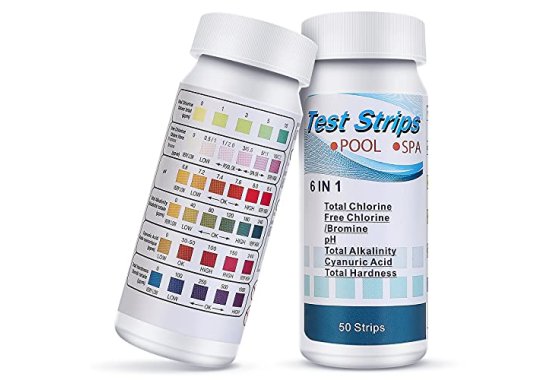 100 Pcs Hot Tub PH Test Strips,6 in 1 Test Strips Kit-Swimmi