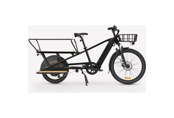 Rear Loading Electric Longtail Cargo Bike R500e - Black